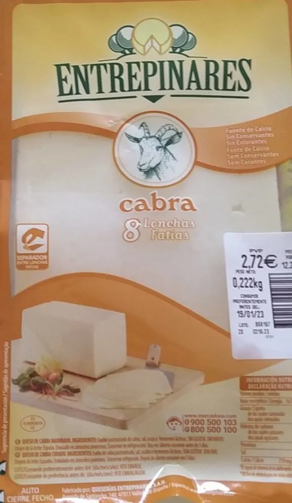 Queso de cabra en lonchas