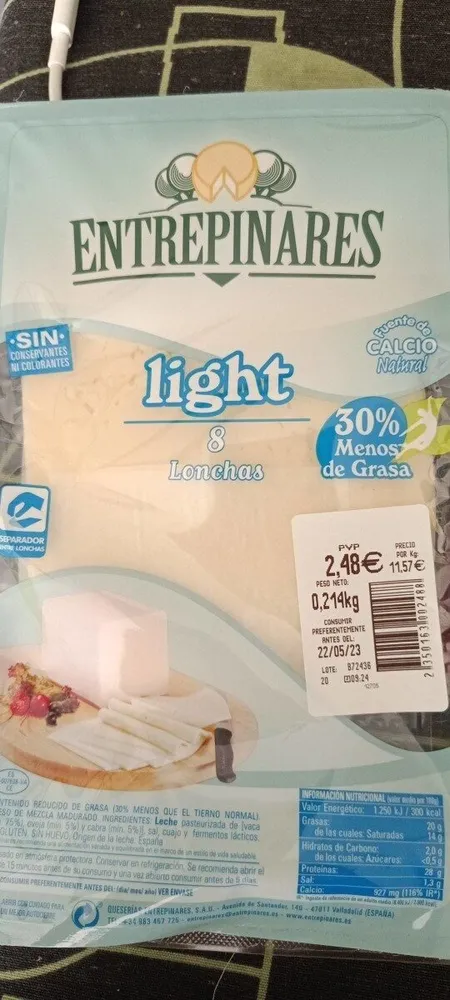 Queso en lonchas light