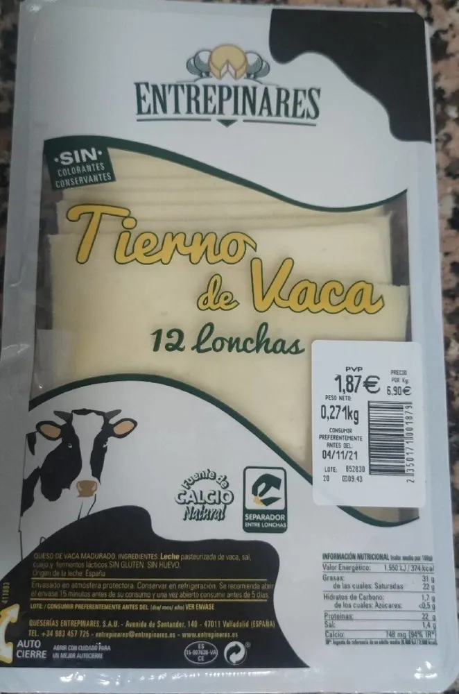 Queso Entrepinares Tierno de Vaca