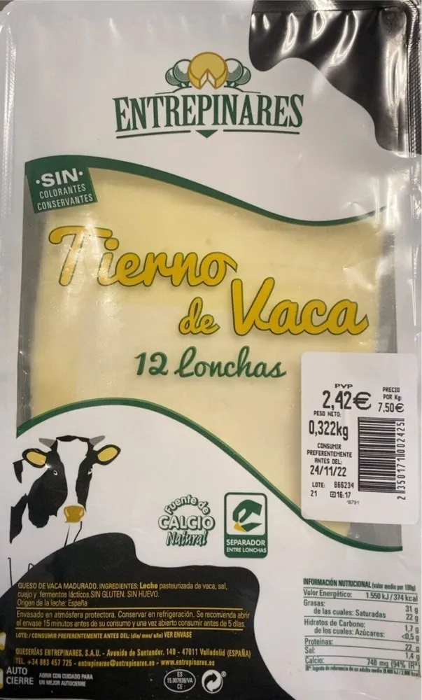 Queso tierno de vaca