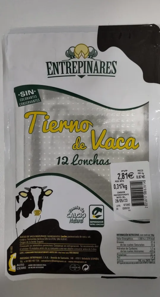 Queso tierno de vaca