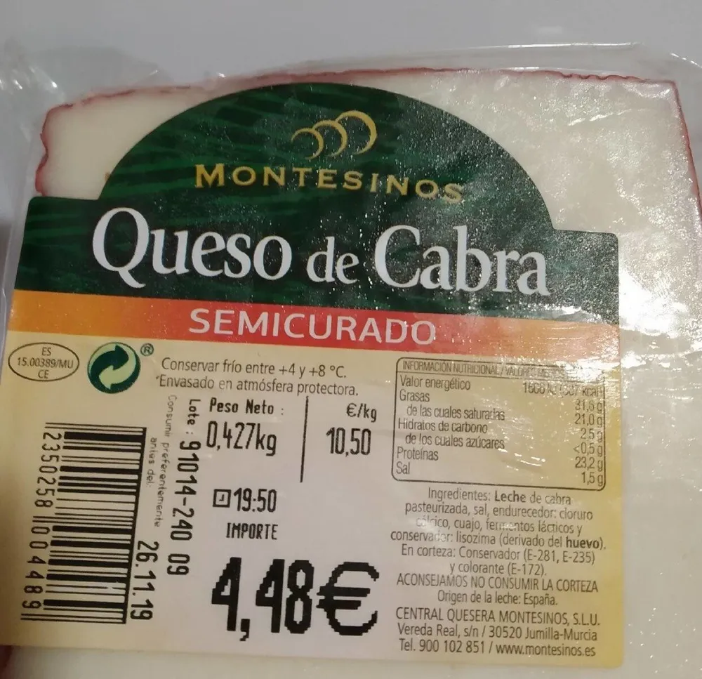 Queso de cabra semicurado