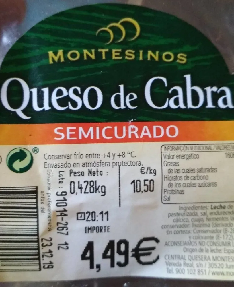 Queso de Cabra Semicurado