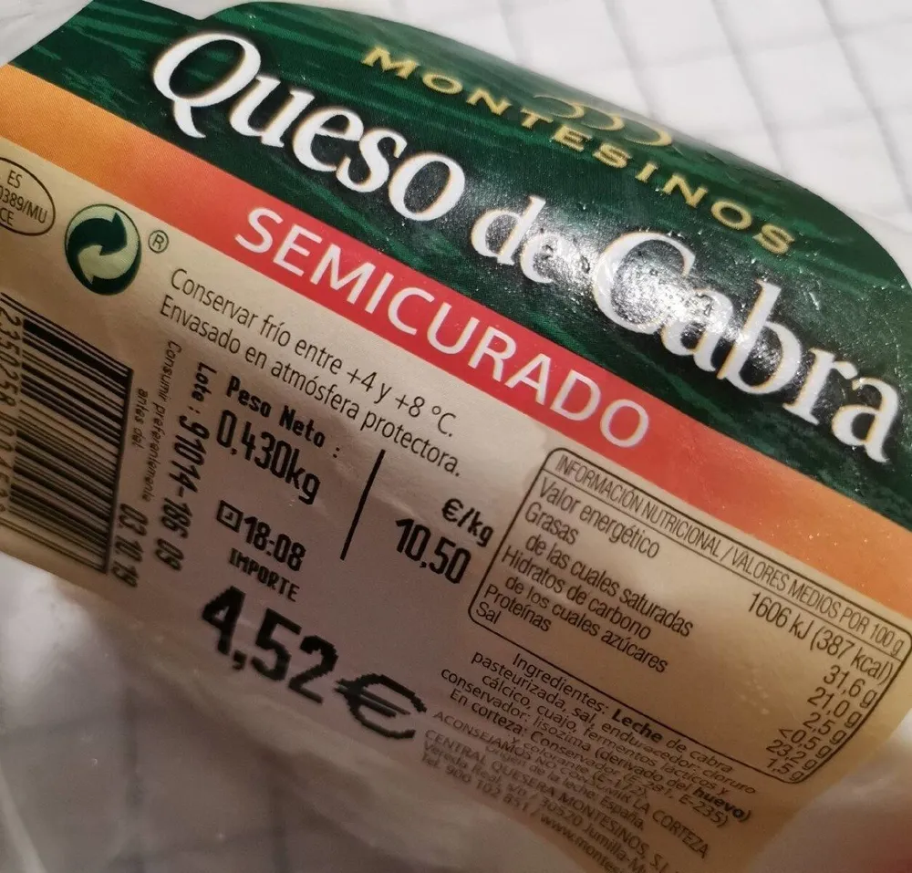 Queso cabra semicurado