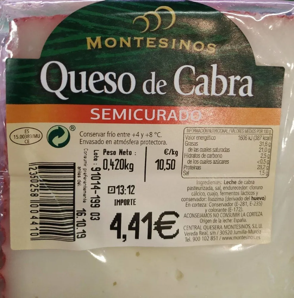 Queso de cabra semicurado