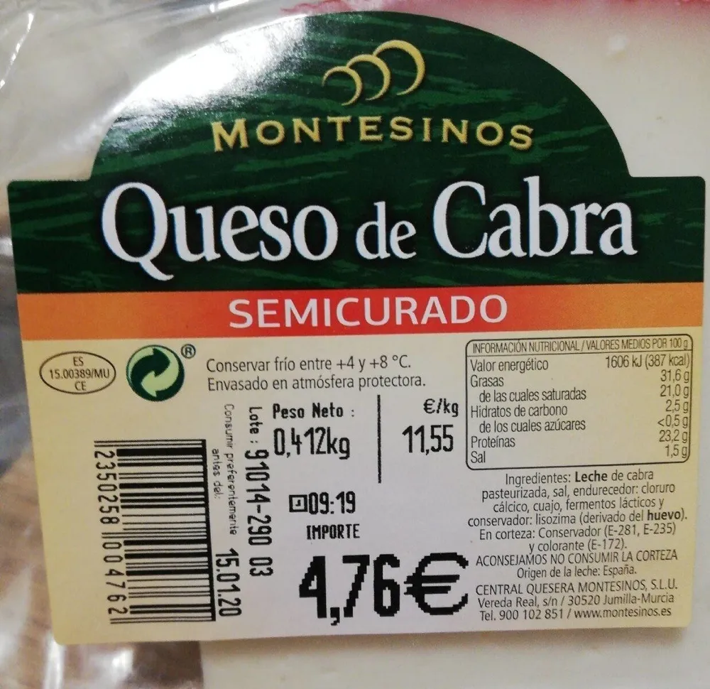 Queso de cabra semicurado