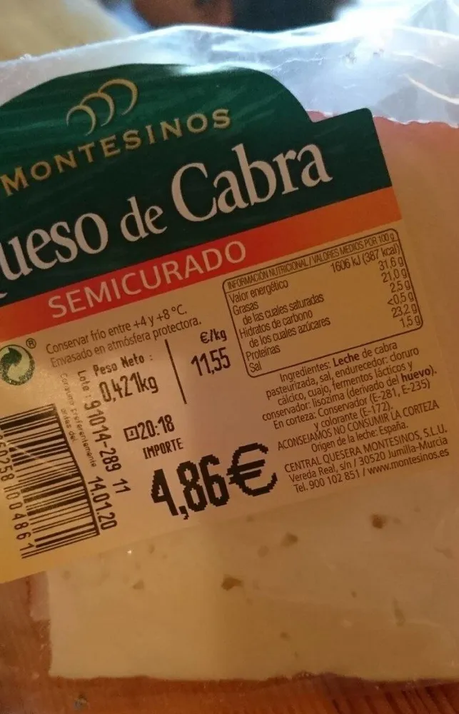 Queso de cabra semicurado