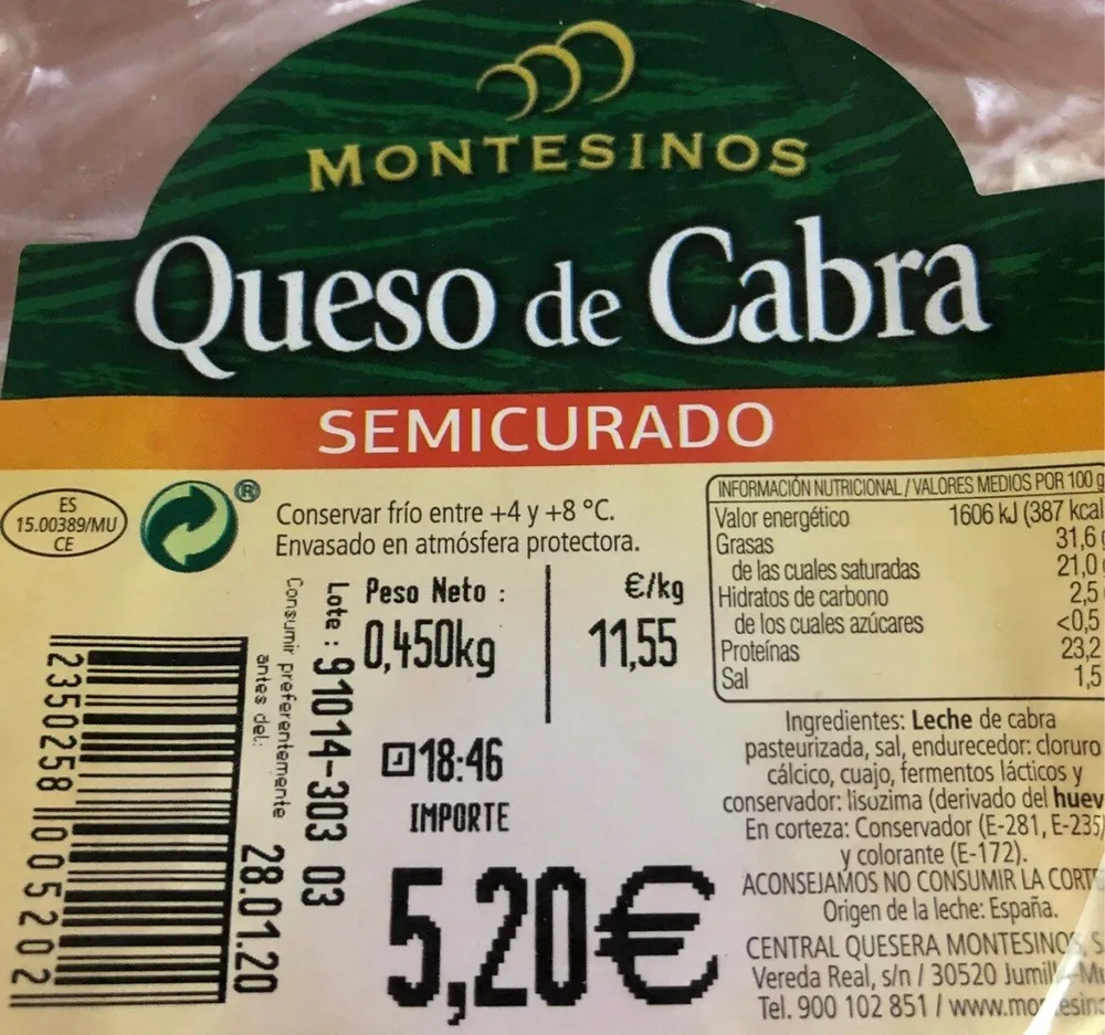 Queso de Cabra semicurado
