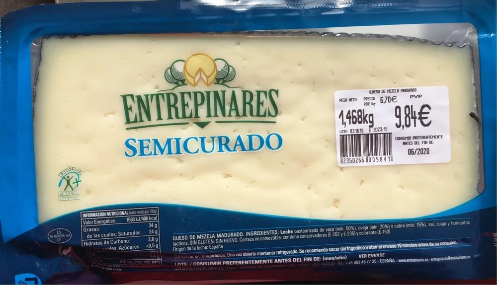 Queso Entrepinares Semicurado
