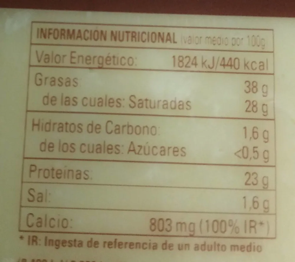 Queso oveja curado