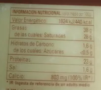 Queso oveja curado