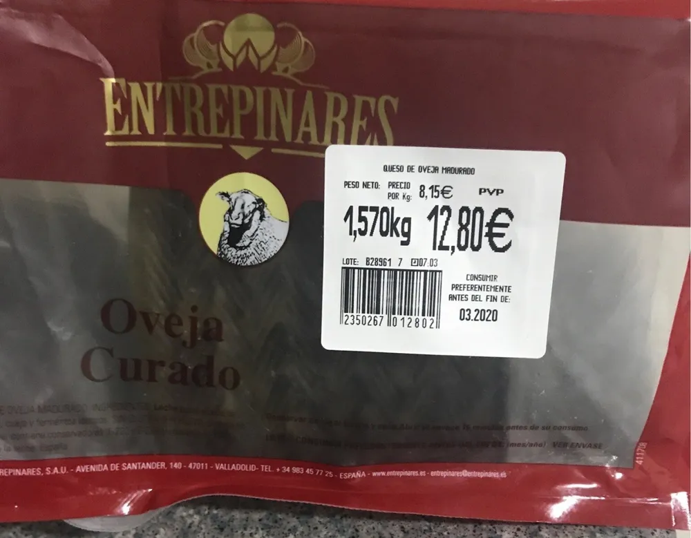 queso curado de oveja