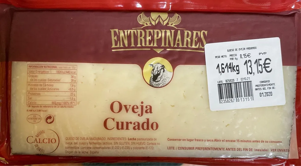Queso de oveja curado