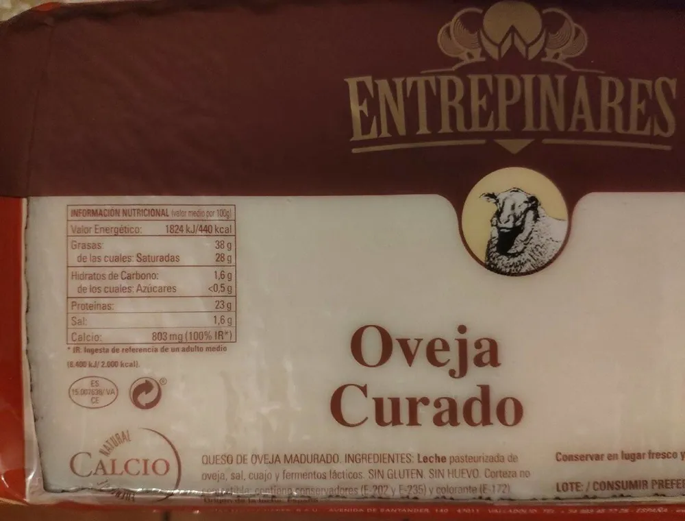 Queso oveja curado