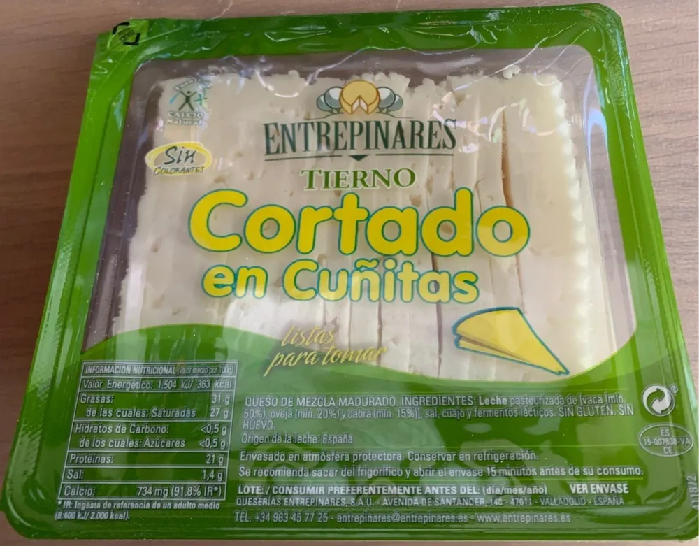 ENTREPINARES TIERNO CORTADO EN CUÑITAS