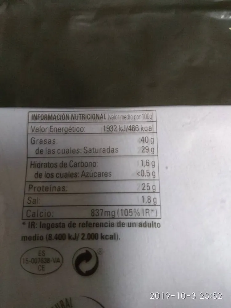 Queso de oveja viejo