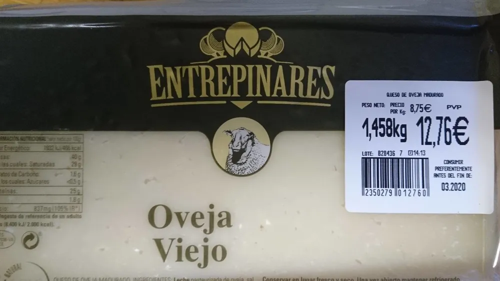 Queso oveja viejo