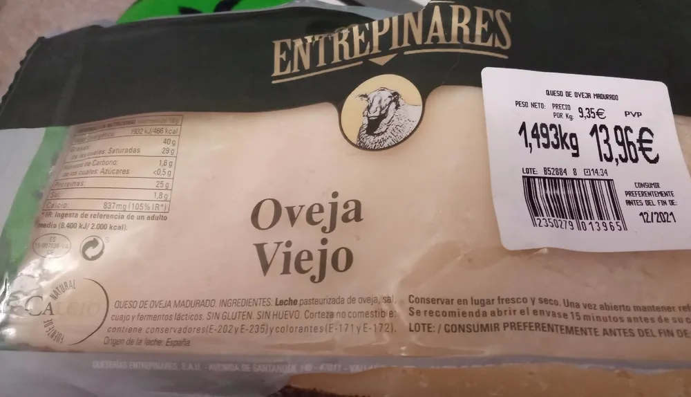 Queso de oveja viejo
