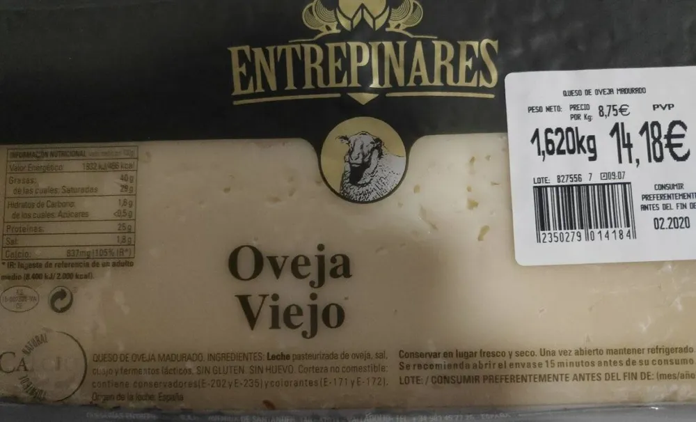 Queso oveja viejo