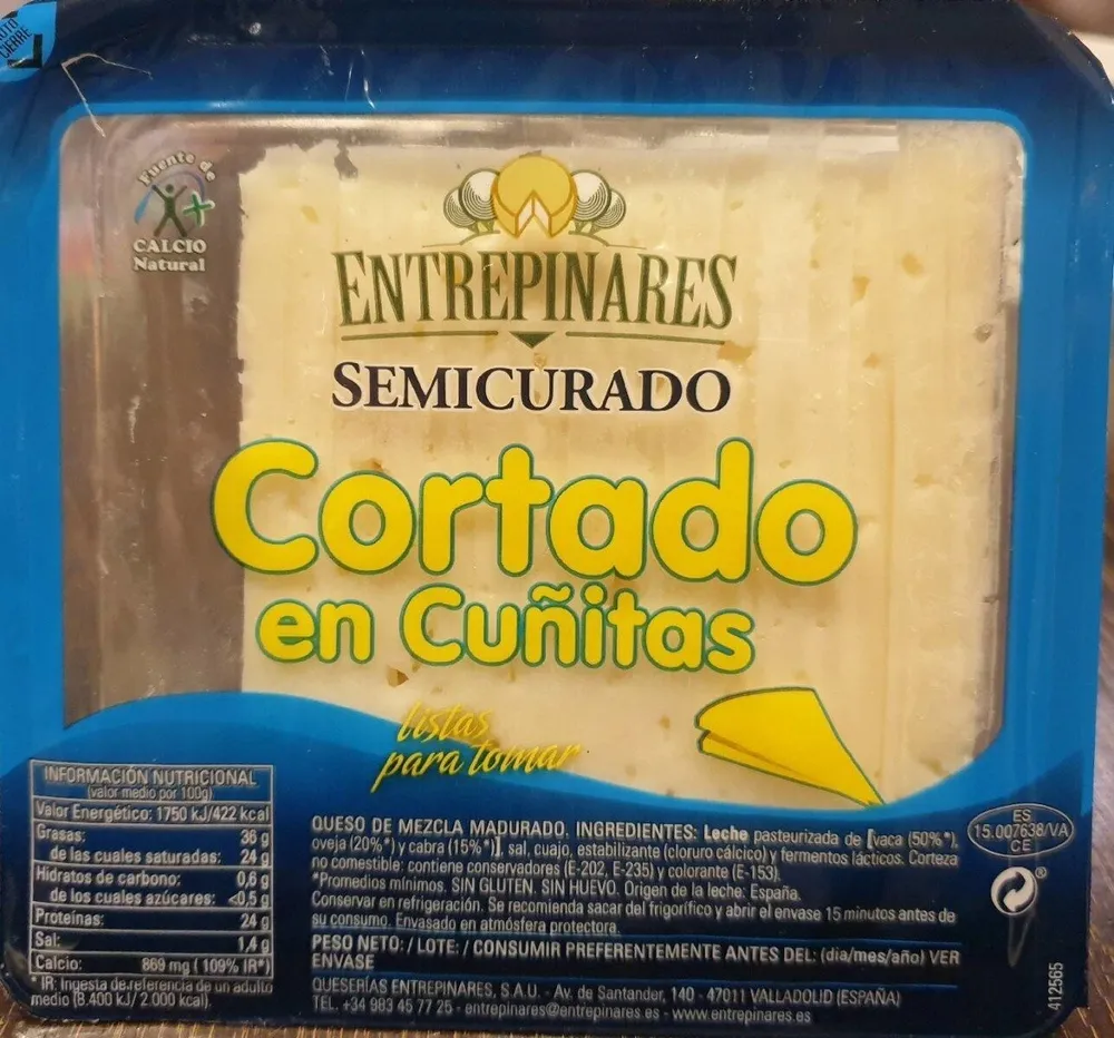 Entrepinares semicurado en cuñitas