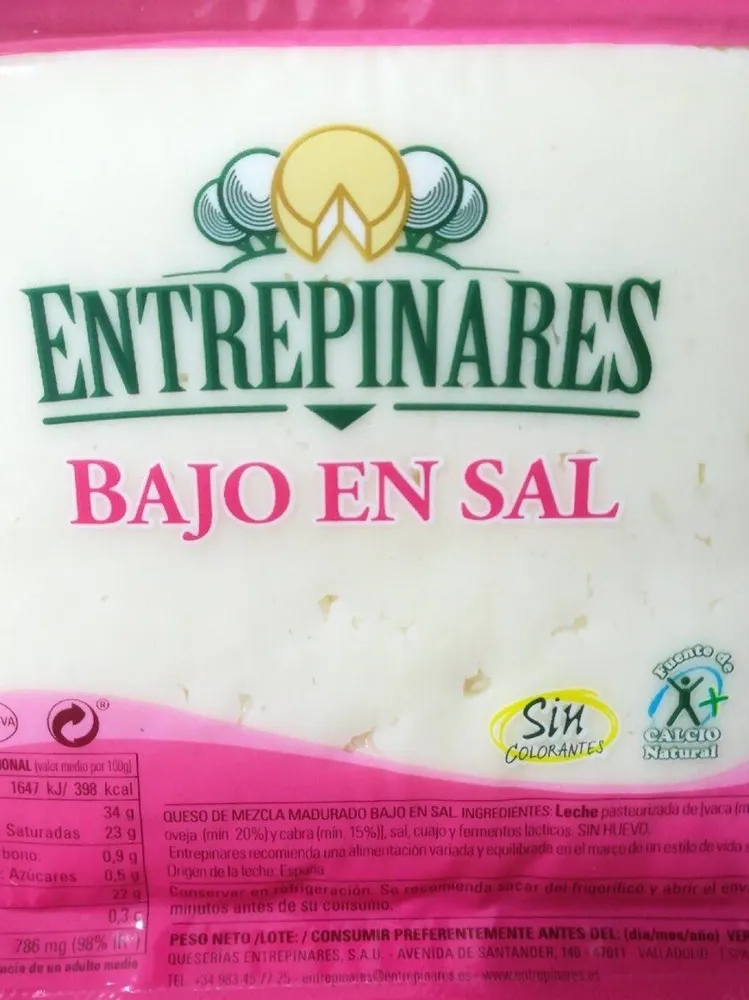Queso bajo en sal
