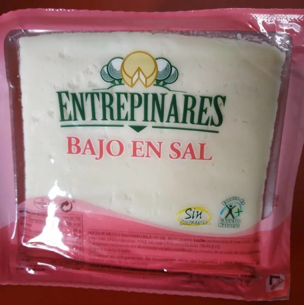 Queso entrepinares bajo en sal