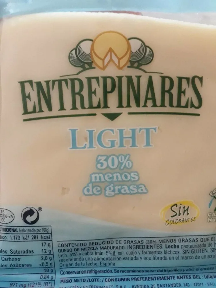 Entrepinares queso light