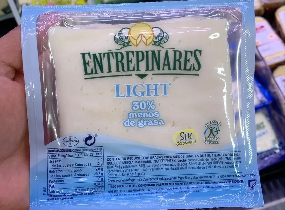 Queso light cuña