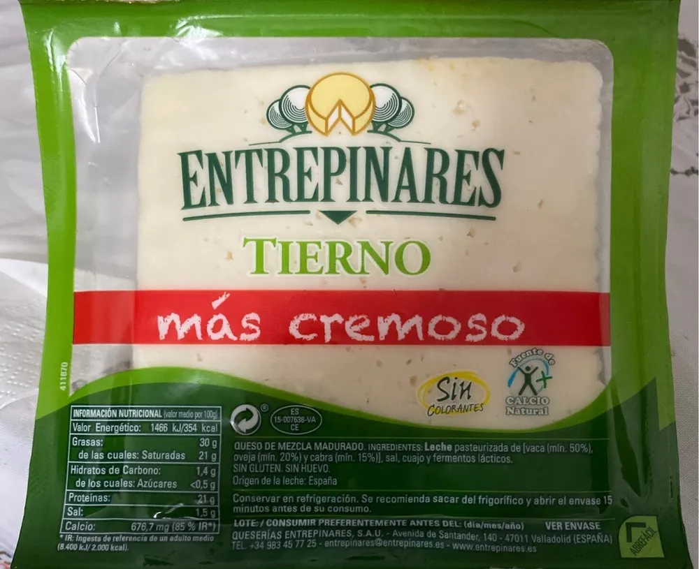 Queso entrepinares tierno más cremoso