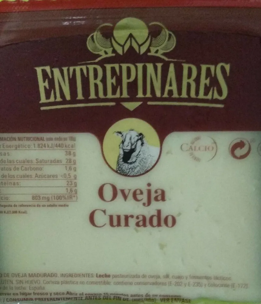 Queso oveja curado