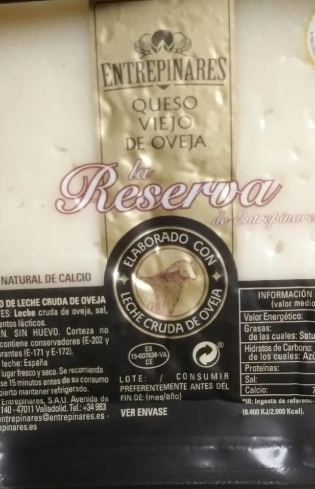 Queso viejo de oveja la reserva de entrepinares
