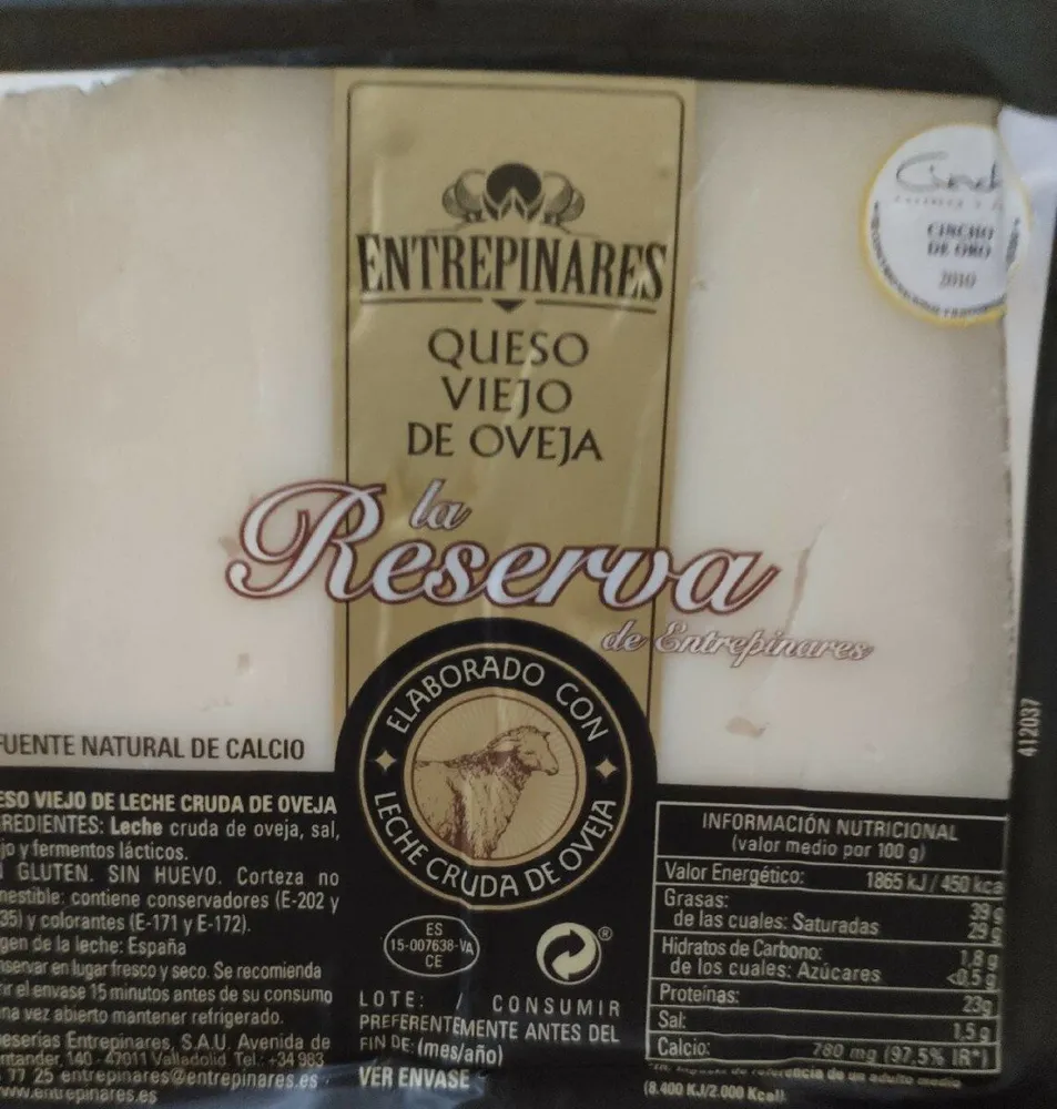 Queso viejo de oveja reserva