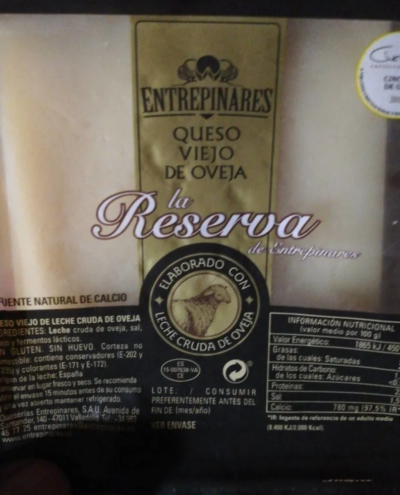 Queso viejo de oveja reserva