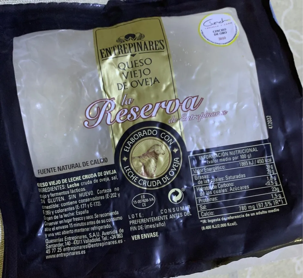 Queso viejo de oveja la reserva de entrepinares