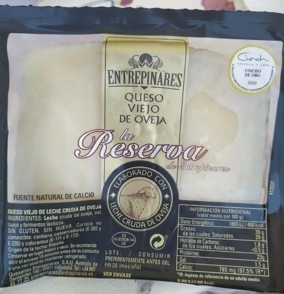 Queso Viejo de Oveja la Reserva de Entrepinares