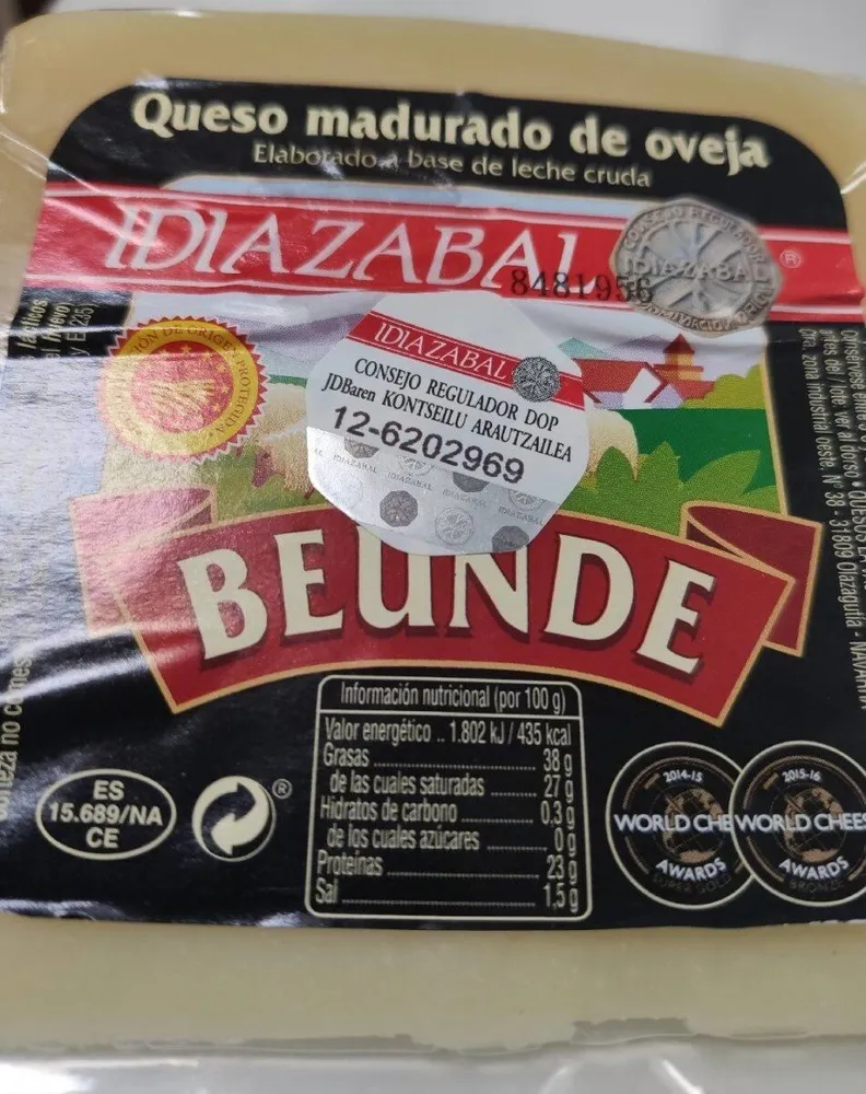 Queso curado de oveja D.O. Idiazabal