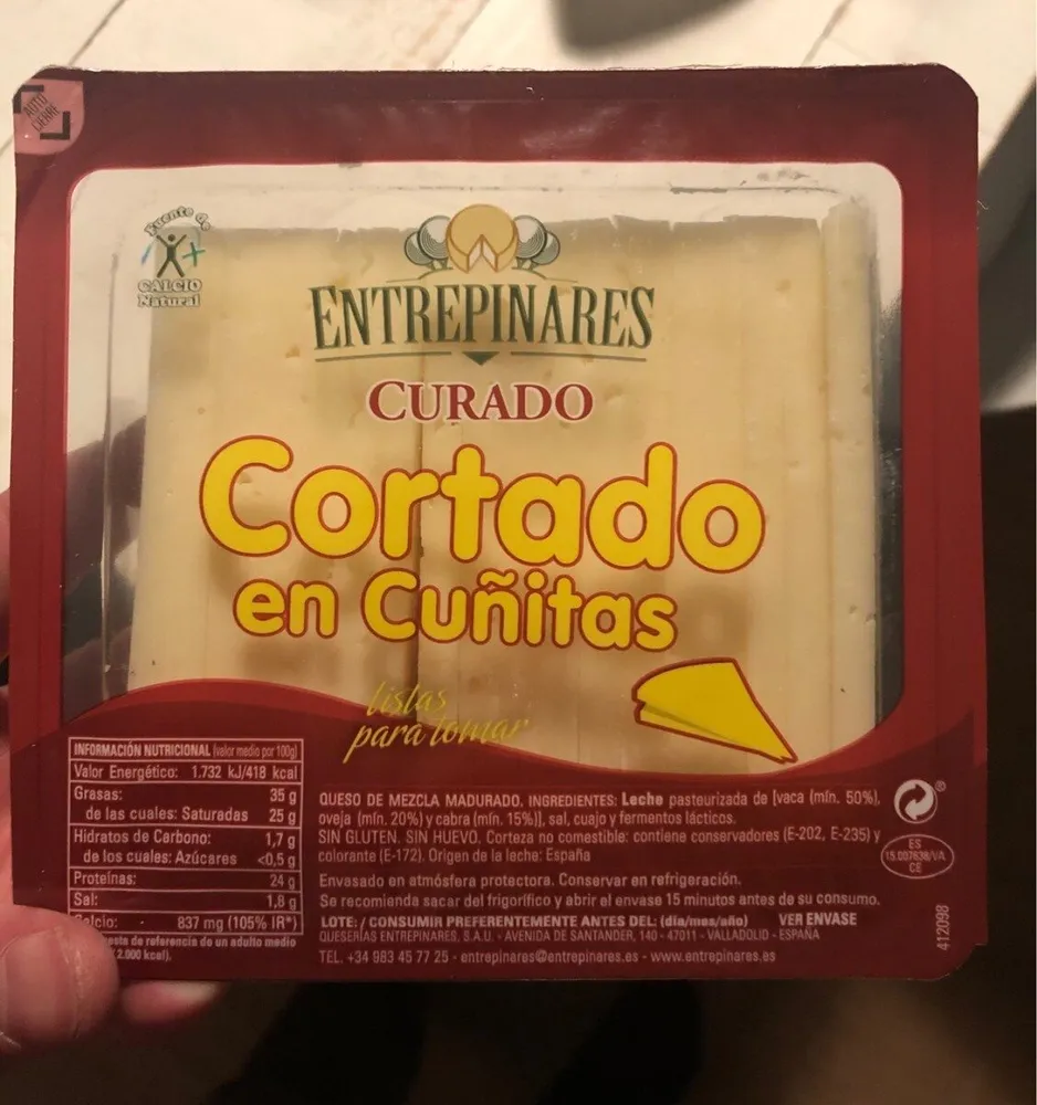 Cortado en cuñitas
