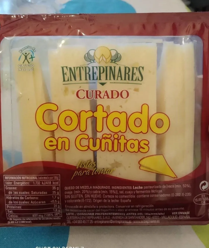 CURADO Cortado en Cuñitas