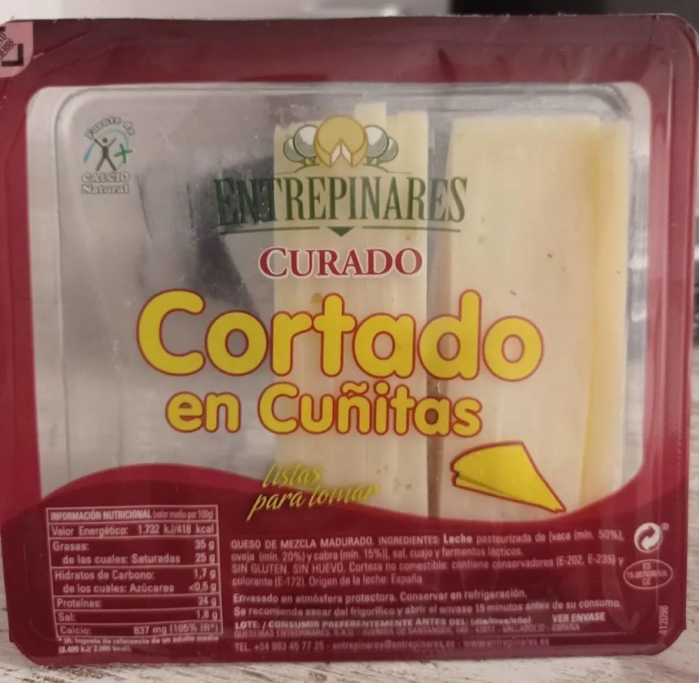 Cuñitas de queso curado