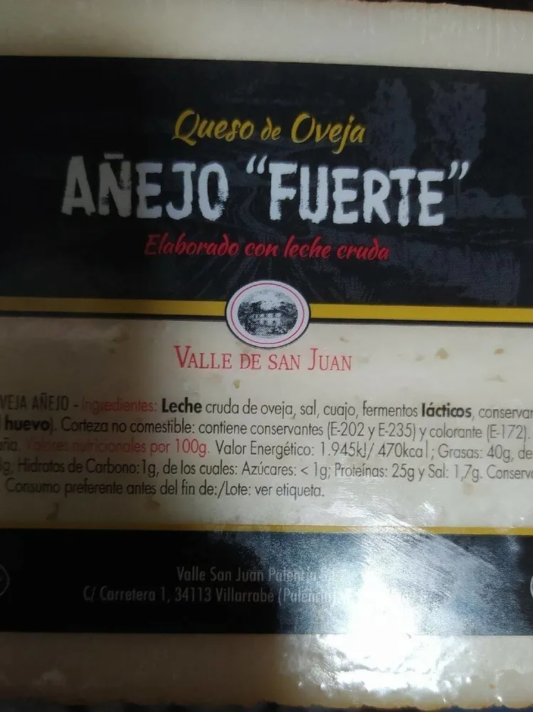 Queso de oveja  añejo "fuerte"