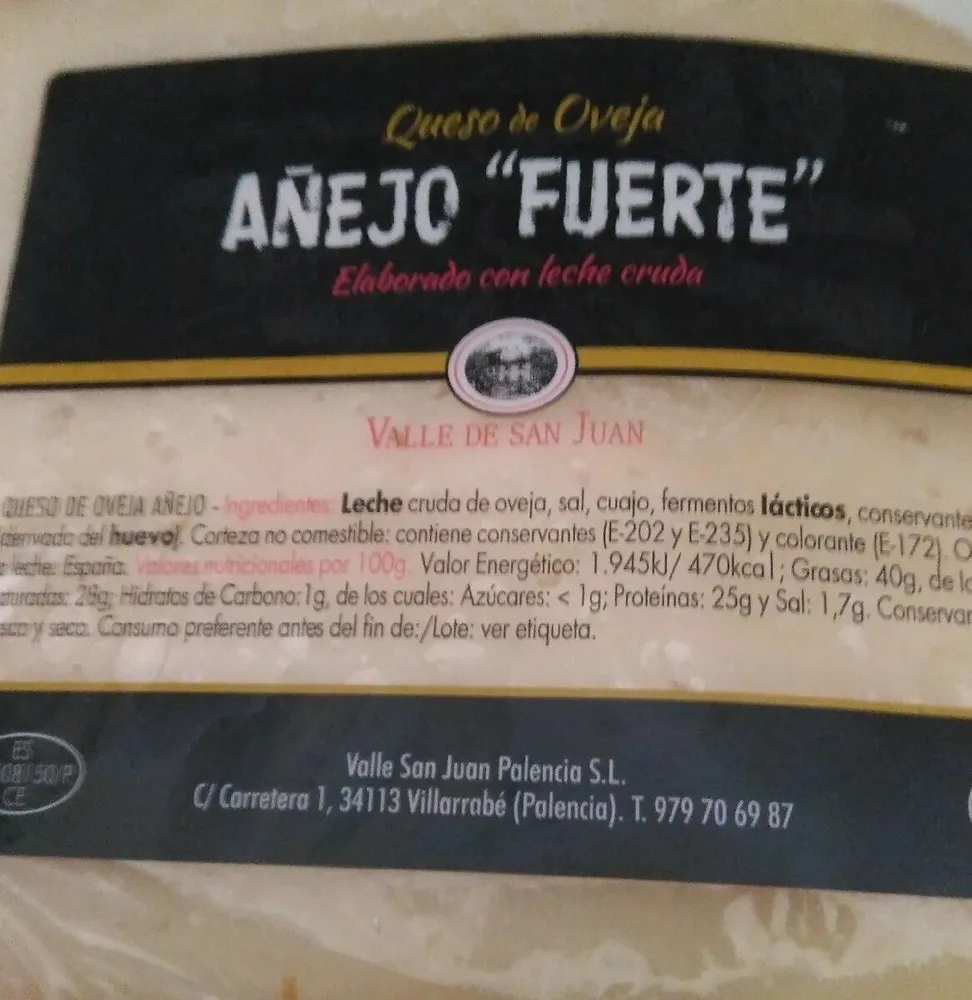 Queso de oveja Añejo Fuerte