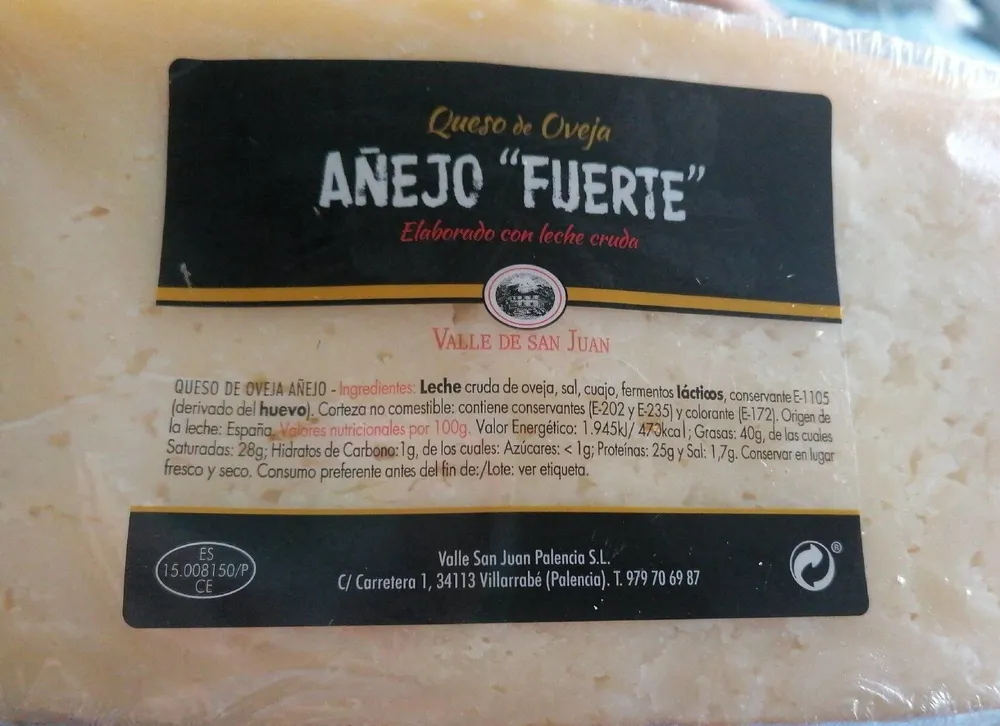 Queso de oveja añejo fuerte