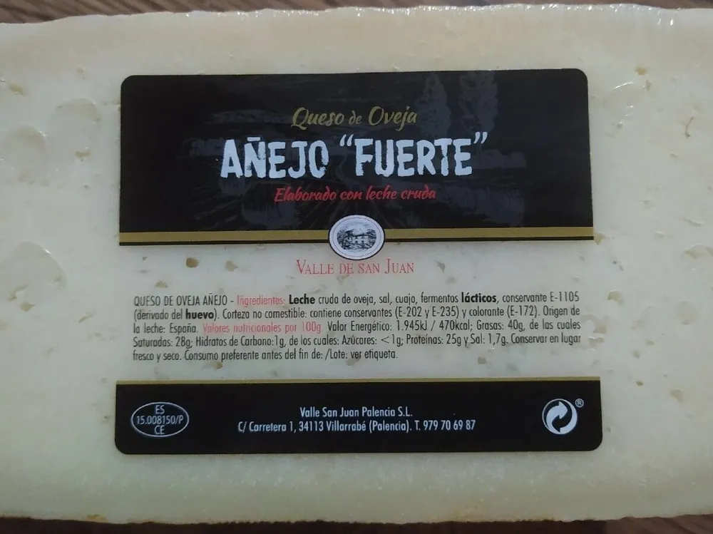 Queso de oveja Añejo fuerte