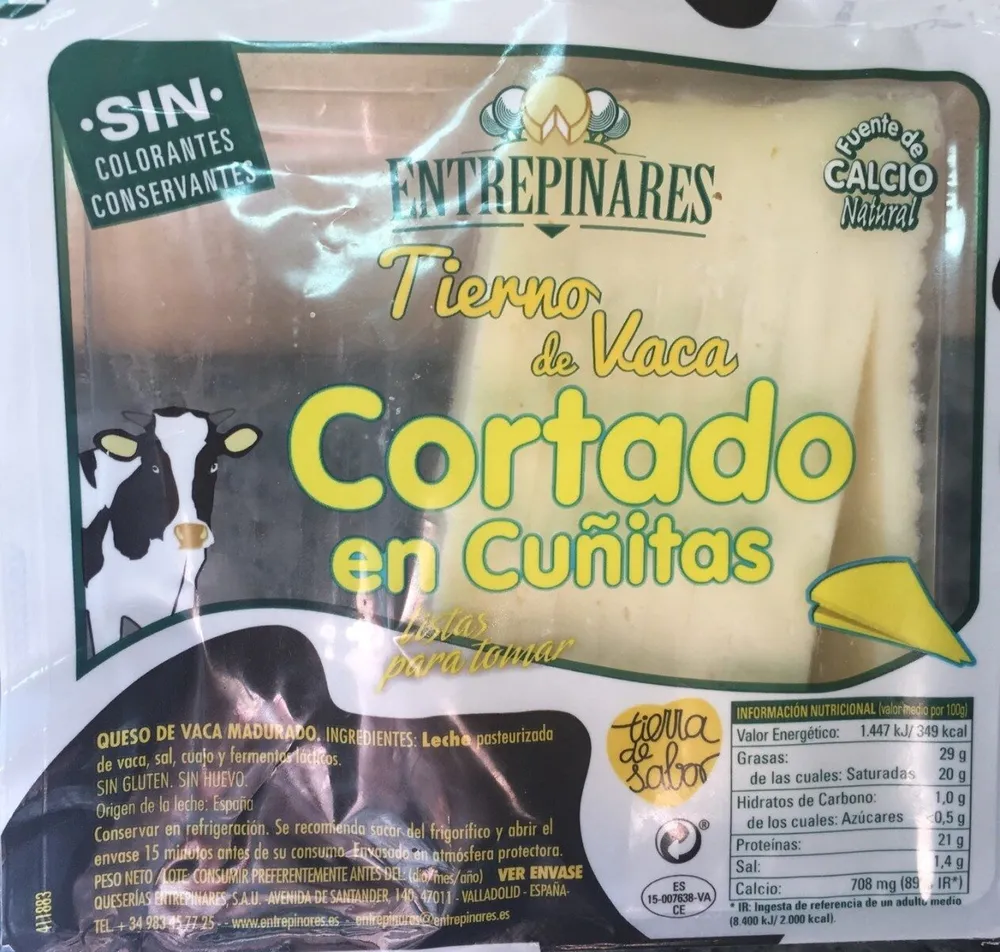 Queso de vaca madurado tierno