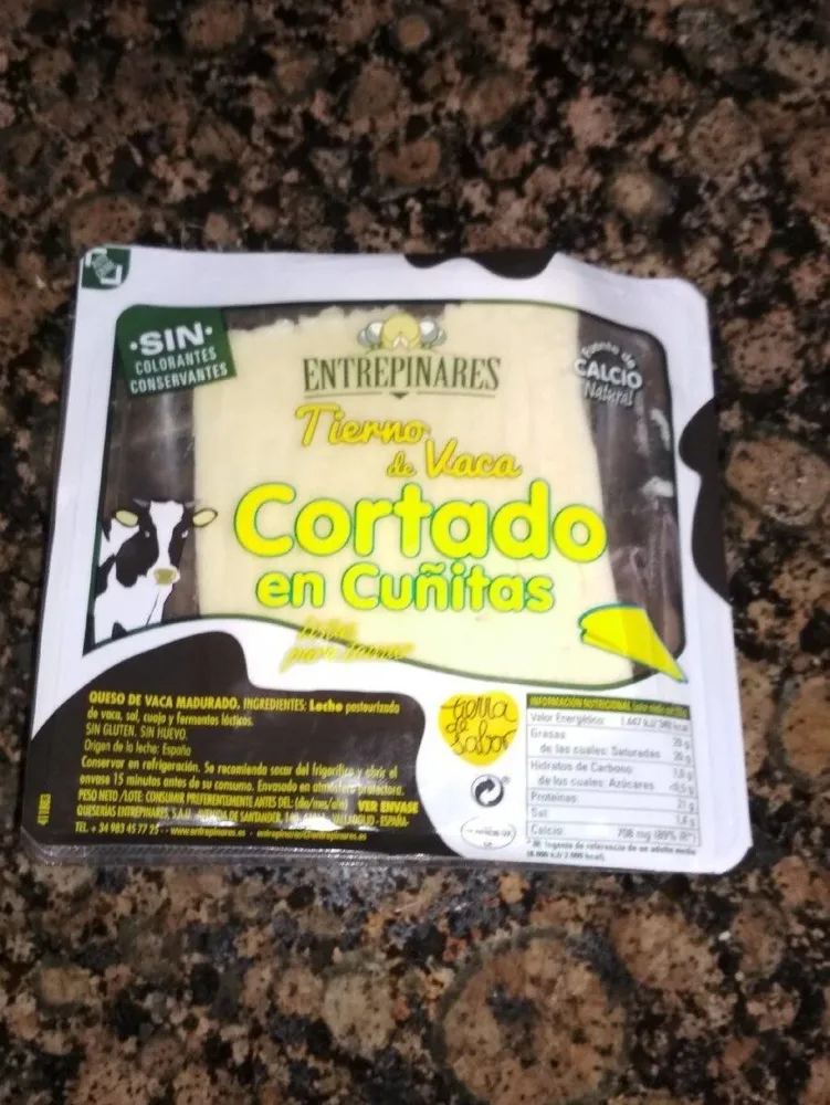 Queso tierno en cuñitas