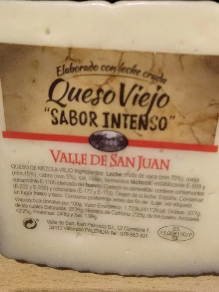 Queso viejo sabor intenso
