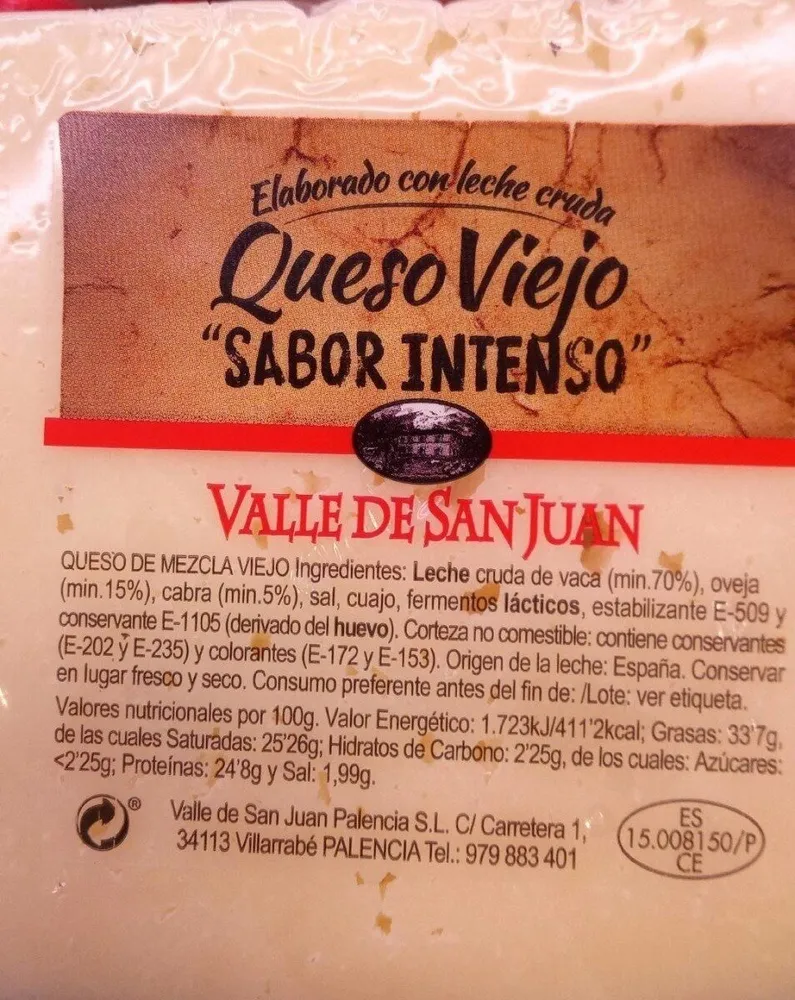 Queso viejo sabor intenso