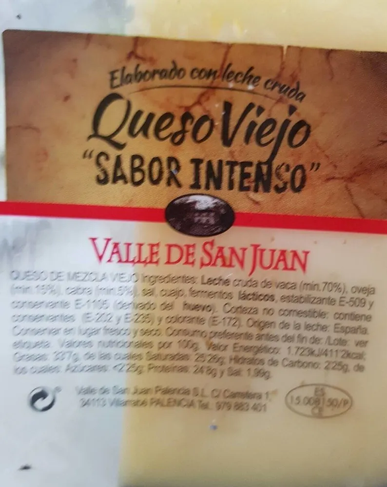 Queso viejo sabor intenso