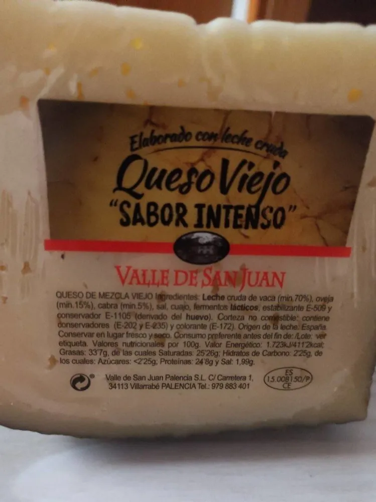 Queso viejo sabor intenso