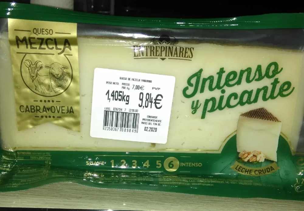 Queso mezcla intenso y picante